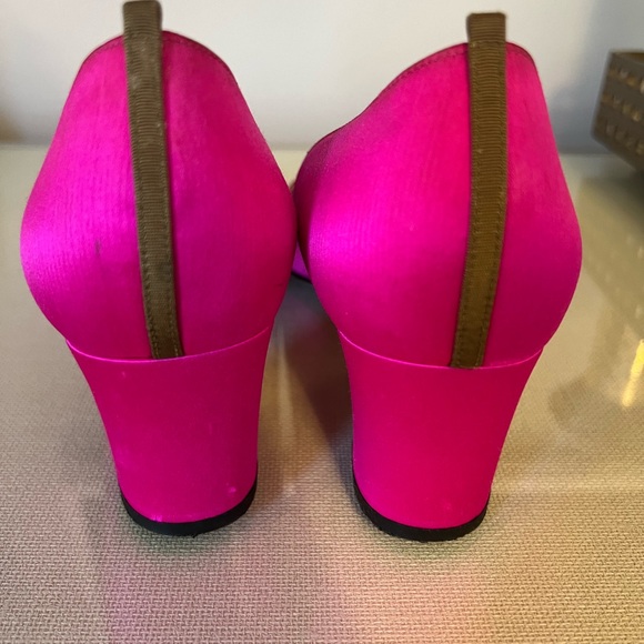 SJP Hot Pink Satin Heels in size 40 - Picture 6 of 9